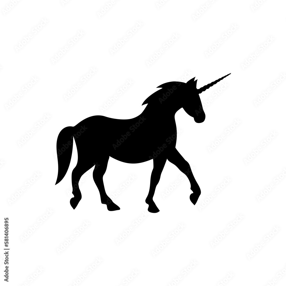 Unicorn icon isolated on transparent background