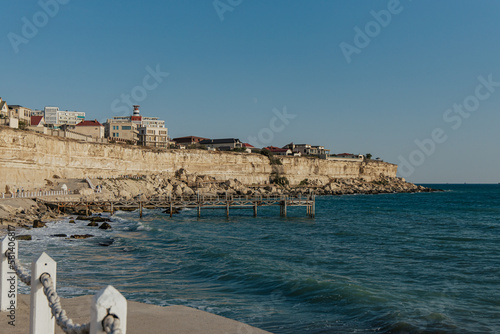 embankment Aktau city in Kazakhstan