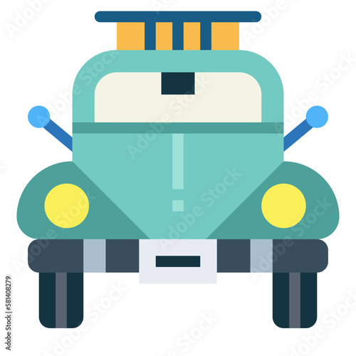 beetle flat icon style
