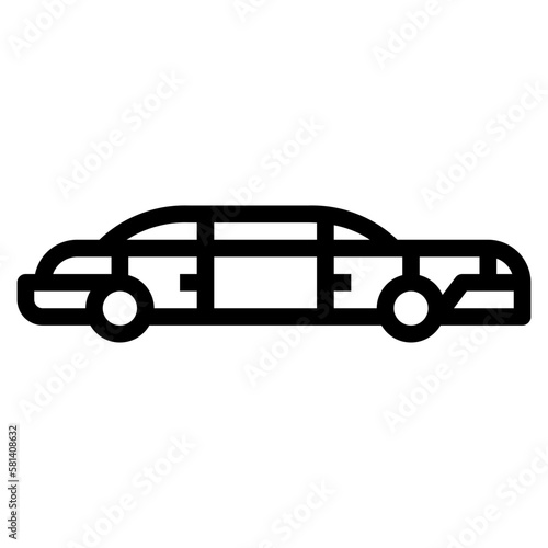 limousine line icon style