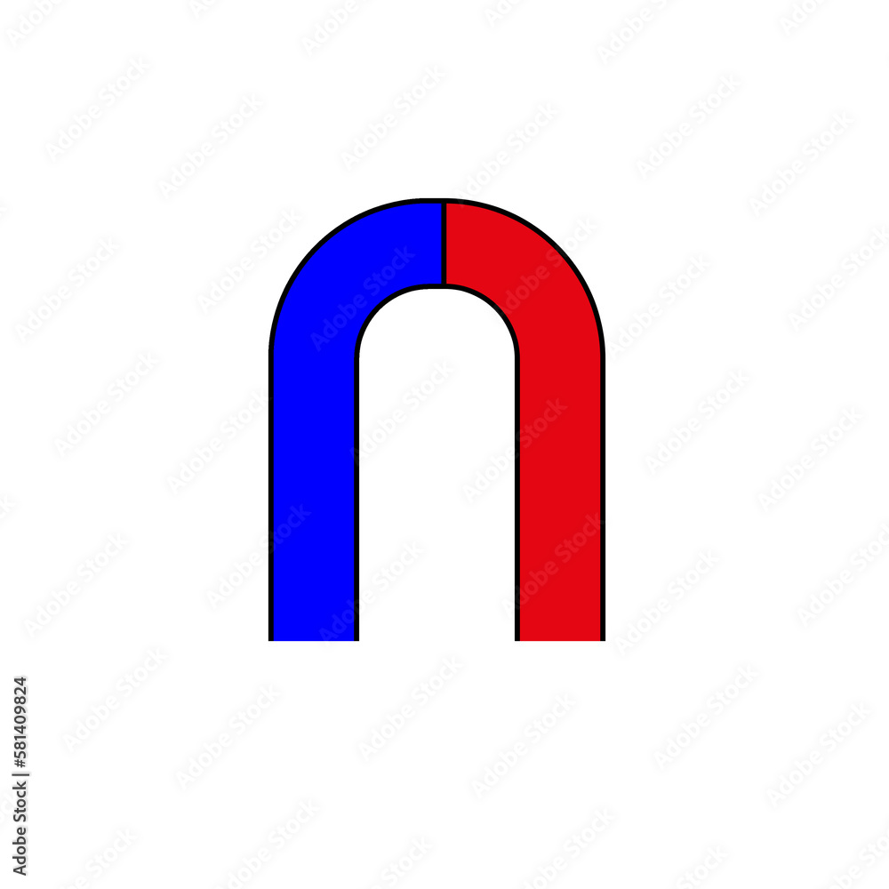 Magnet icon isolated on white background. Magnet illustration Magnet icon isolated on white background. Magnet illustration