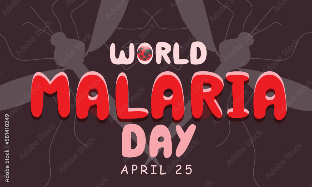 World Malaria Day. Template for background, banner, card, poster 