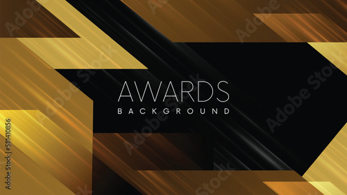 Golden Luxury Elegant Award Background. Classy New Shine lines Effect. Luxurious Brand Royal High Standard Award Background Template. 