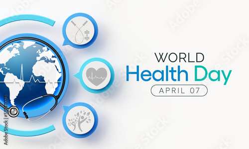 World Health day is observed every year on April 7, to raise awareness about the overall health and well-being of people across the globe. 3D Rendering