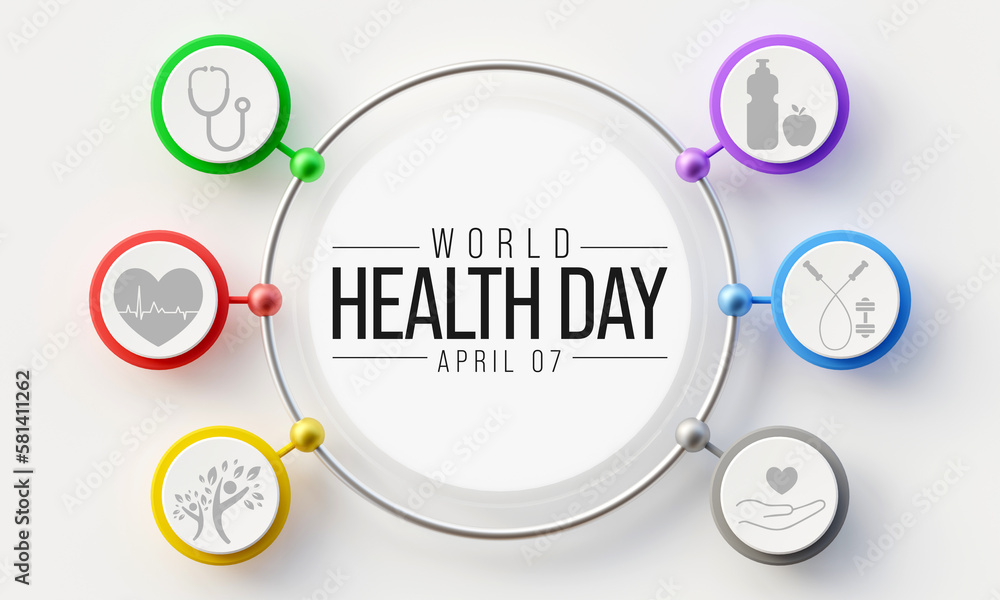 World Health day is observed every year on April 7, to raise awareness about the overall health and well-being of people across the globe. 3D Rendering World Health day is observed every year on April 7, to raise awareness about the overall health and well-being of people across the globe. 3D Rendering