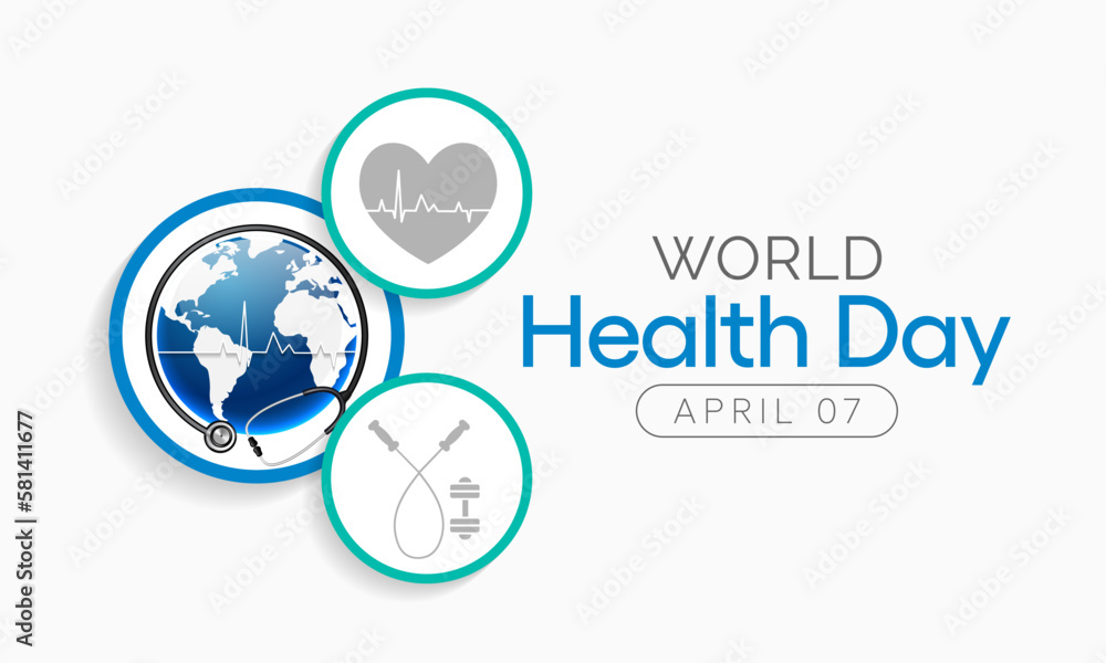World Health day is observed every year on April 7, to raise awareness about the overall health and well-being of people across the globe. Vector illustration World Health day is observed every year on April 7, to raise awareness about the overall health and well-being of people across the globe. Vector illustration