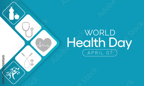 World Health day is observed every year on April 7, to raise awareness about the overall health and well-being of people across the globe. Vector illustration