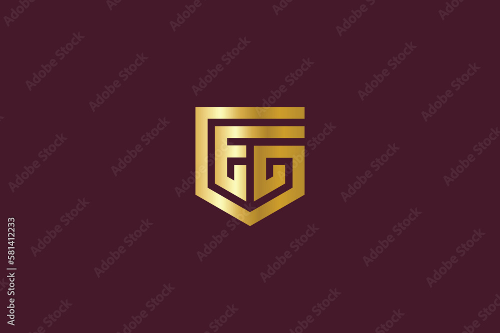 EG letter with golden typography brand logo design, eg icon design, eg ...