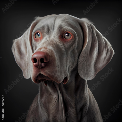 Cute dog portrait ,made with Generative AI © DNY3D