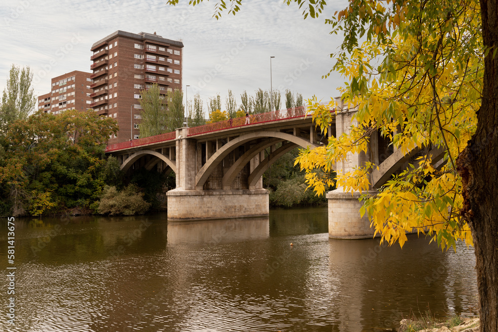 Bridge over the Pisuerga river in Valladolid-Spain