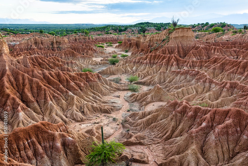 Tatacoa Desert in Colombia during the day. photo