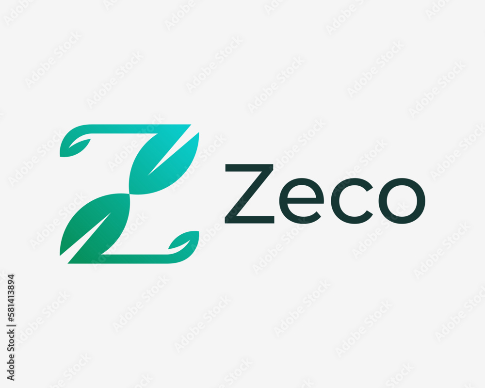 Letter Z Initials Elegant Luxury Green Leaf Natural Foliage Organic Fresh Nature Vector Logo Design Letter Z Initials Elegant Luxury Green Leaf Natural Foliage Organic Fresh Nature Vector Logo Design