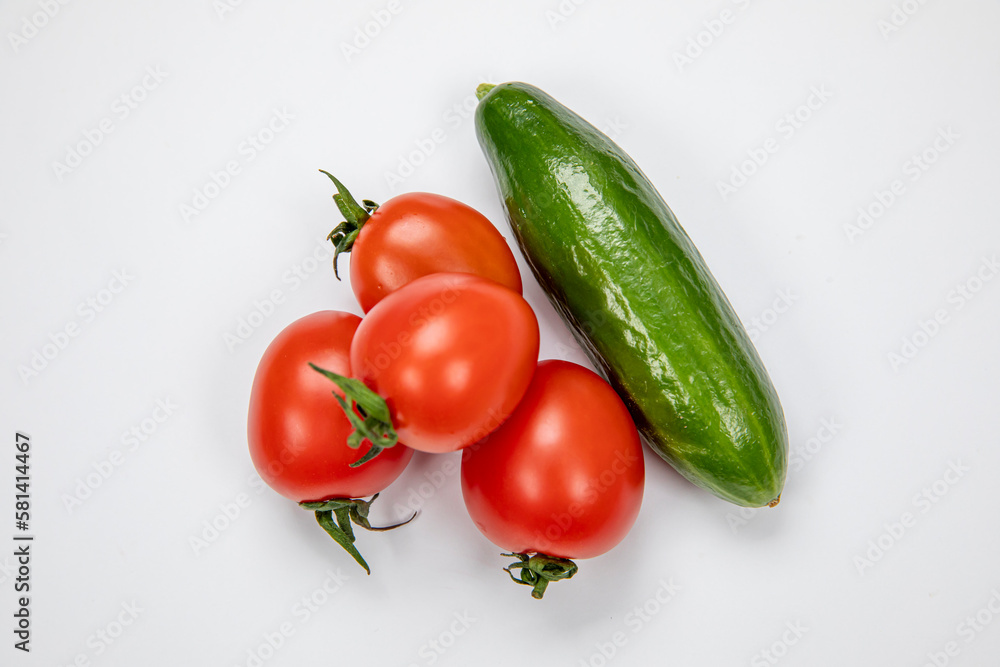 tomatoes and cucumbers