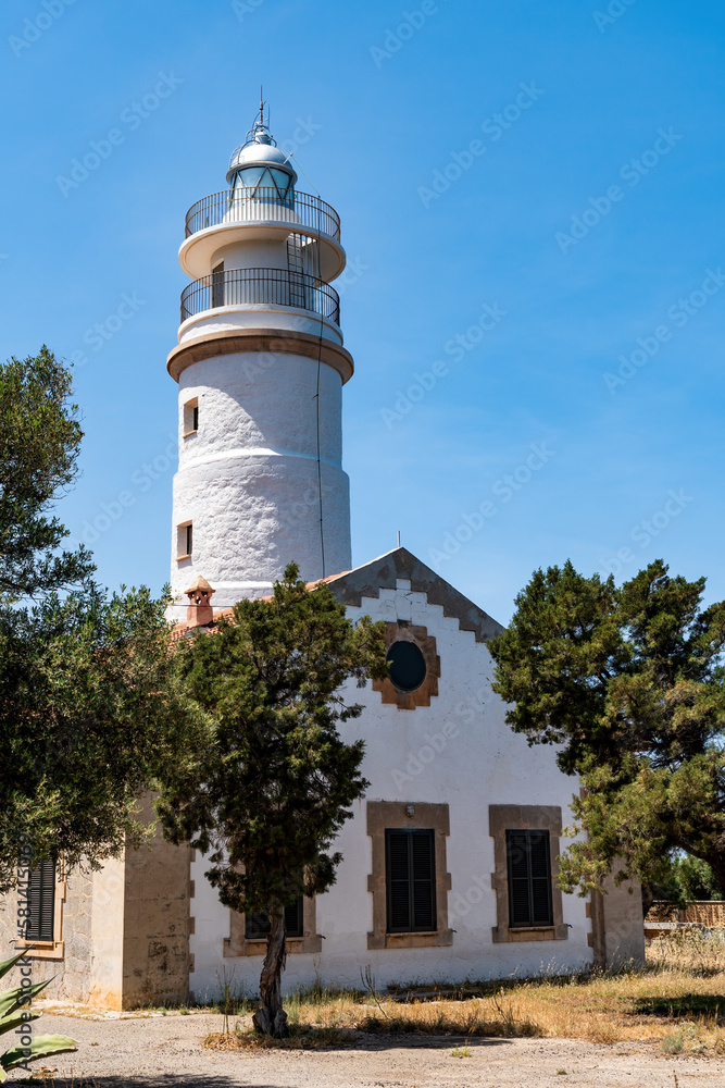 Old lighthouse Far del Cap Gros near Port de Soller, Mallorca, Spain Old lighthouse Far del Cap Gros near Port de Soller, Mallorca, Spain