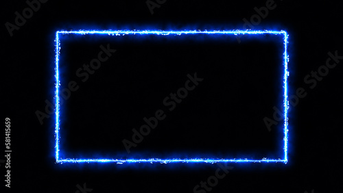 Rectangle frame with arc reactor effect in black background