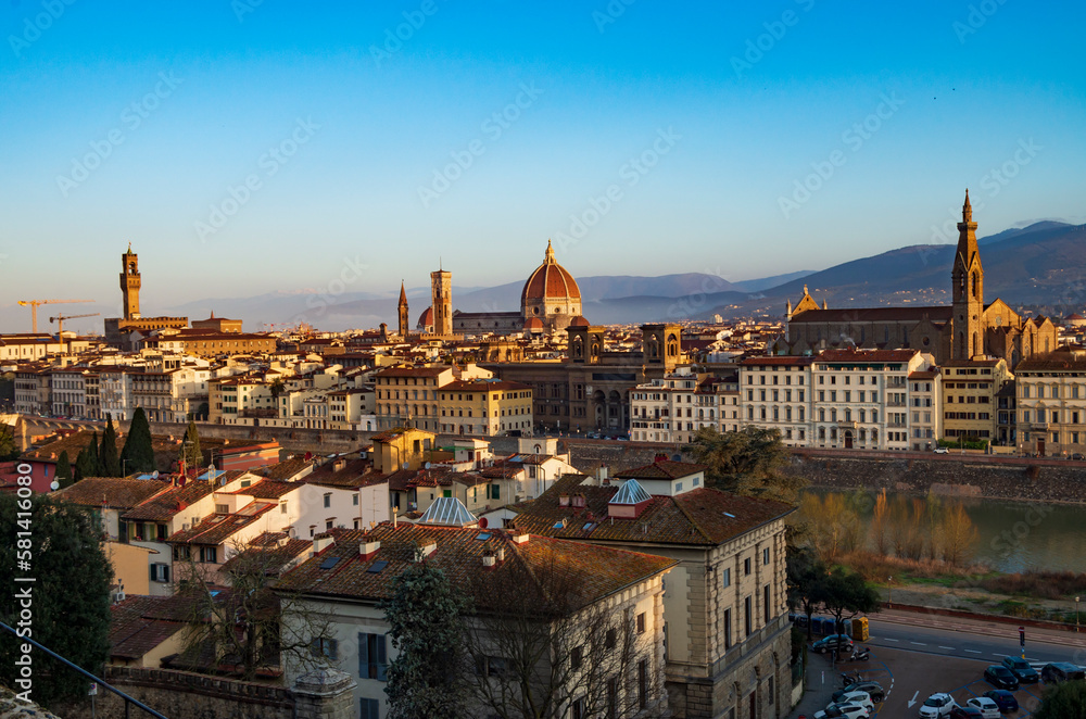 Panoramica di Firenze al mattino