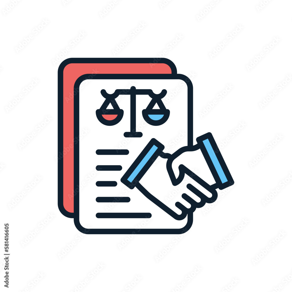 Contract Law icon in vector. illustration Contract Law icon in vector. illustration