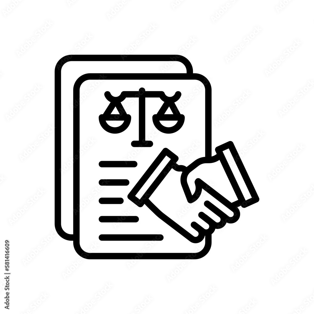Contract Law icon in vector. illustration Contract Law icon in vector. illustration