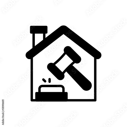 Real Estate Law icon in vector. illustration