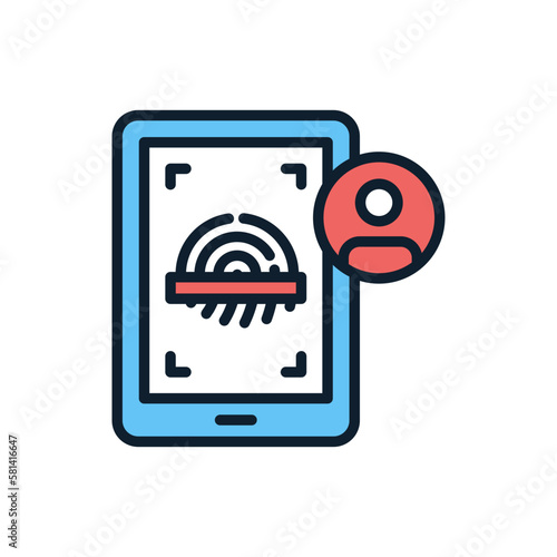 Identification icon in vector. illustration