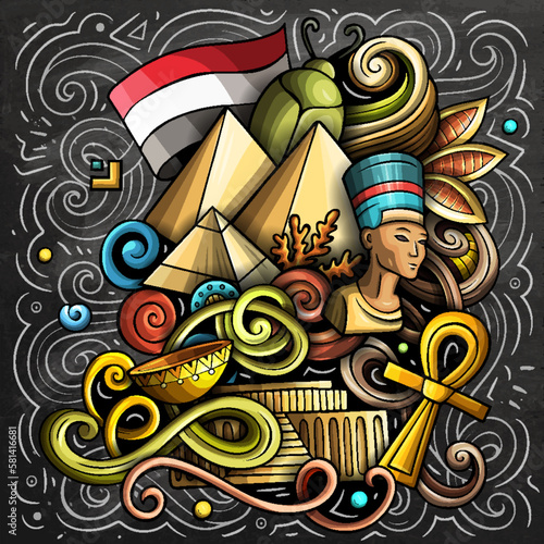 Egypt cartoon doodle funny illustration