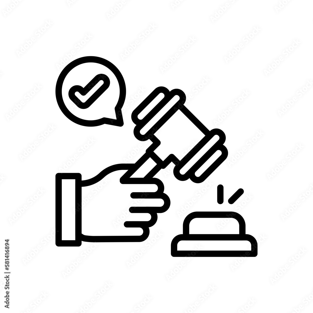 Judge Conclusion icon in vector. illustration