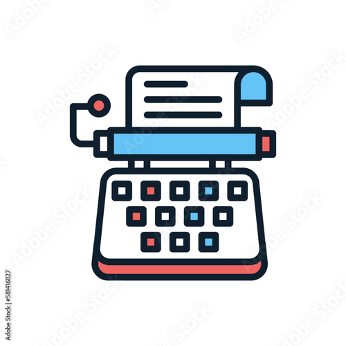 Stenographer icon in vector. illustration