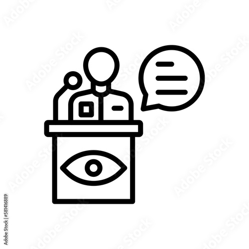 Witness icon in vector. illustration