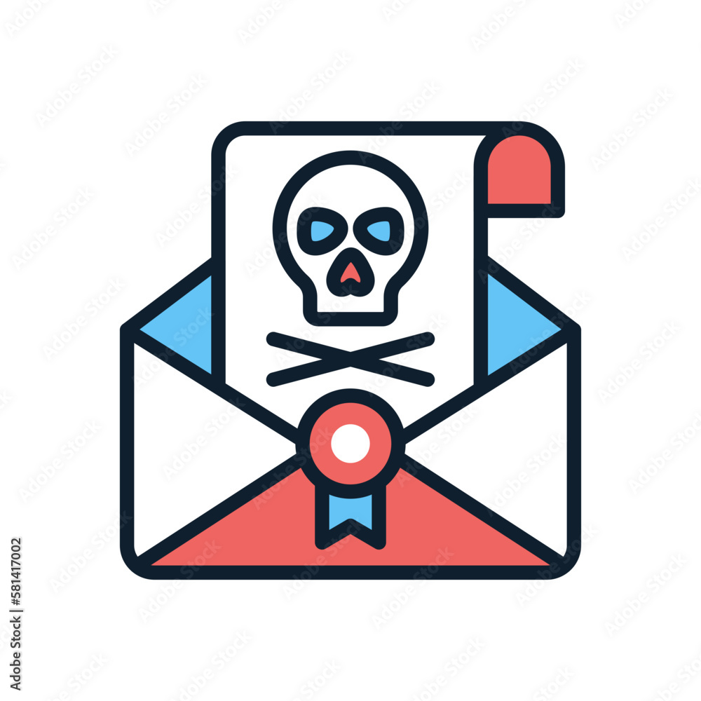 Crime Letter icon in vector. illustration Crime Letter icon in vector. illustration