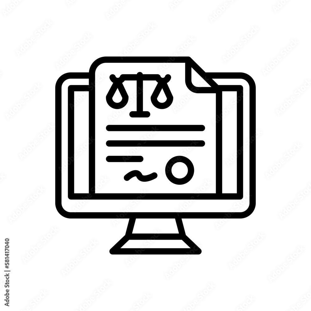 Technology Law icon in vector. illustration Technology Law icon in vector. illustration