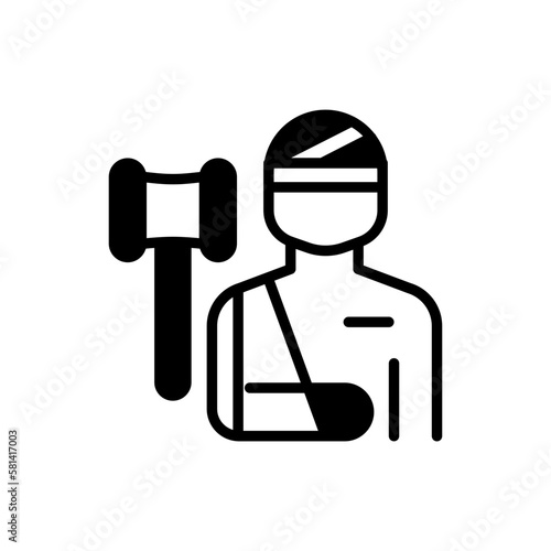 Personal Injury Law icon in vector. illustration