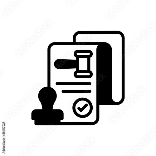 Verdict icon in vector. illustration