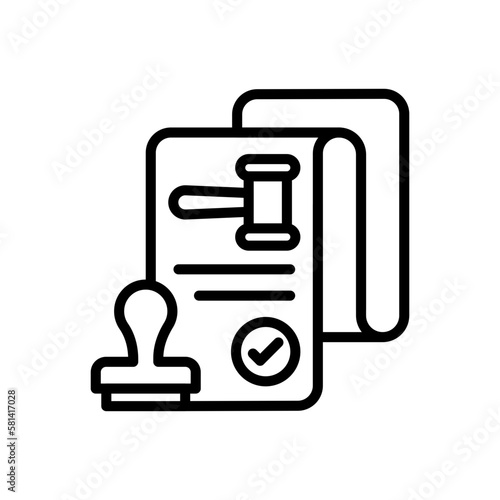 Verdict icon in vector. illustration