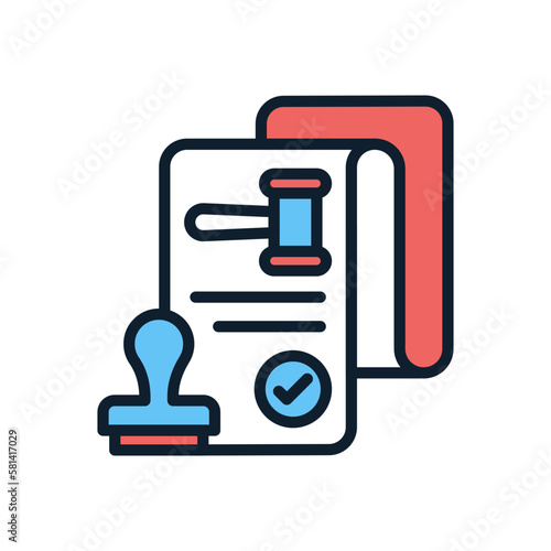 Verdict icon in vector. illustration