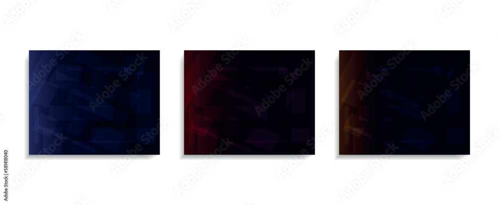 Naklejka premium abstract background vector set with rectangles and dark colors