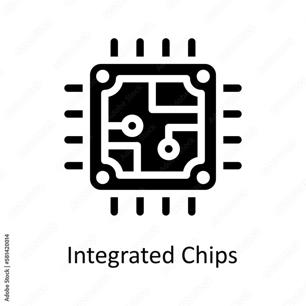 Integrated Chips Vector solid Icons. Simple stock illustration stock Integrated Chips Vector solid Icons. Simple stock illustration stock