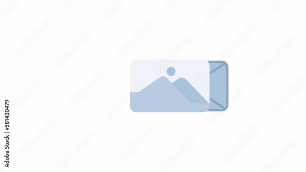 Animated insert picture into frame. Putting image into empty box. Flat cartoon style icon 4K video footage. Color isolated element animation on white background with alpha channel transparency Animated insert picture into frame. Putting image into empty box. Flat cartoon style icon 4K video footage. Color isolated element animation on white background with alpha channel transparency