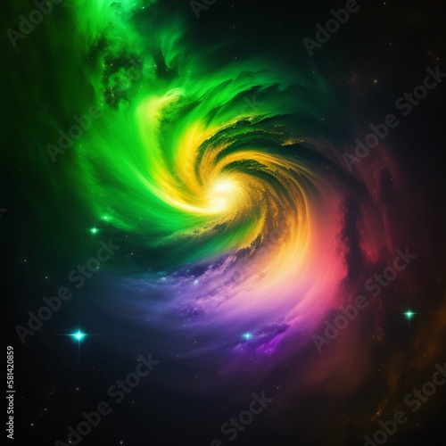 background space and planets bright colors abstraction