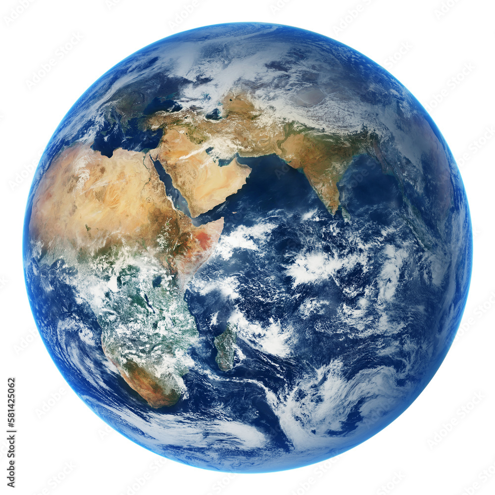 Image of earth globe planet over transparent background. Elements of this image furnished by NASA - obrazy, fototapety, plakaty 