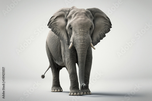 elephant on a white background