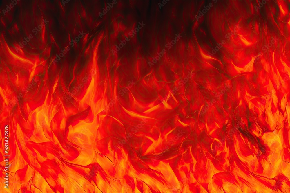 Fototapeta premium abstract blaze fire flame texture for banner background. Generative AI