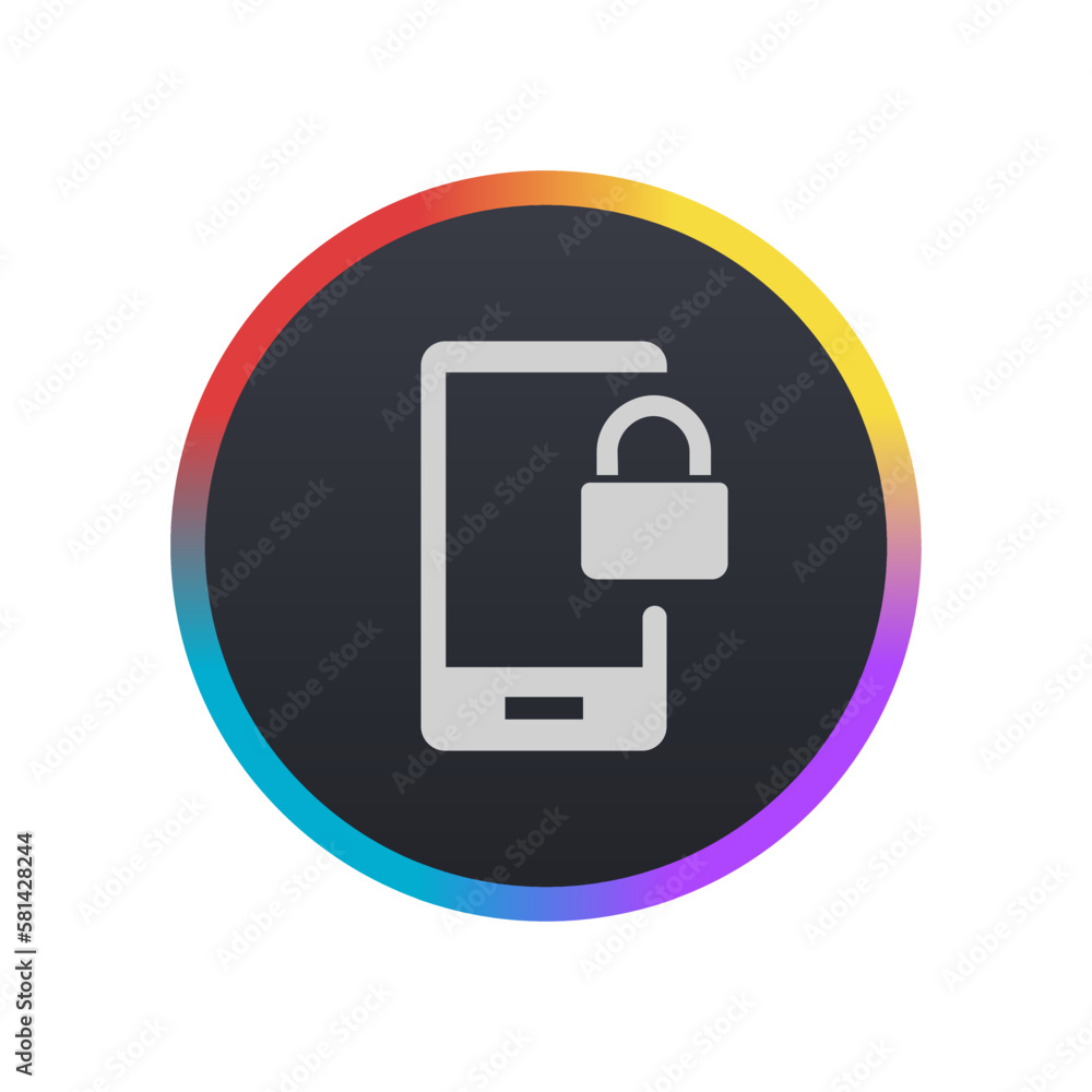 Locked Mobile - Pictogram (icon) Locked Mobile - Pictogram (icon)