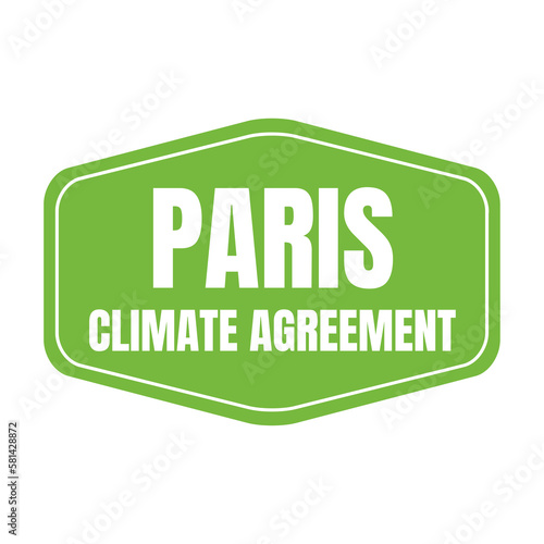 Paris climate agreement symbol icon