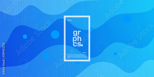 Blue bright gradient abstract background with geometric shapes compotition.colorful blue wave design. simple elegant concept. Eps10 vector