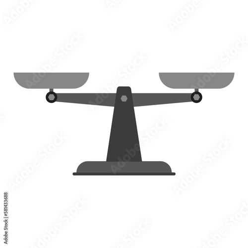 Black scales icon. Vector illustration.