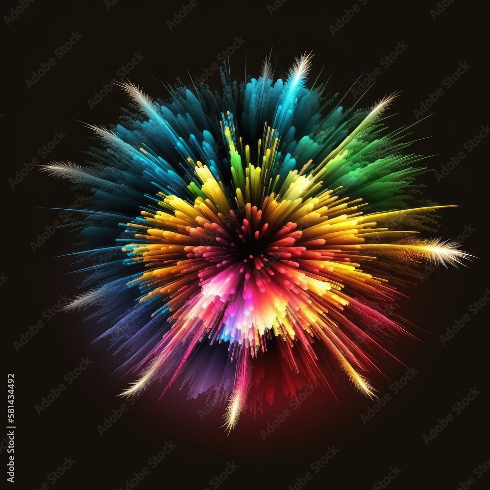 abstract colorful fireworks background