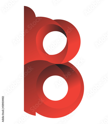 Typography B or 8 symbol Logo modern