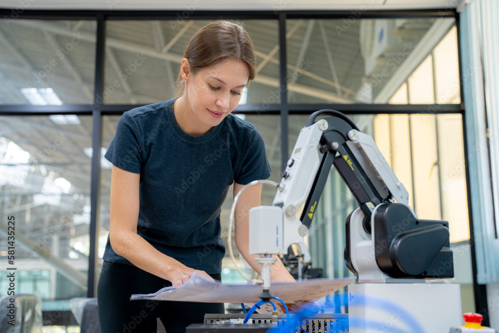 Industrial factory employee working in metal manufacturing industry Industrial factory employee working in metal manufacturing industry