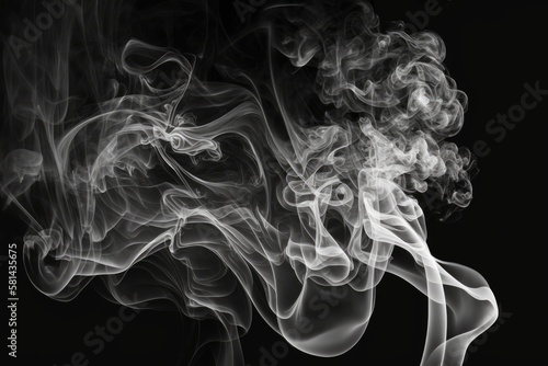 Smoke in the air is both white and black. Generative AI