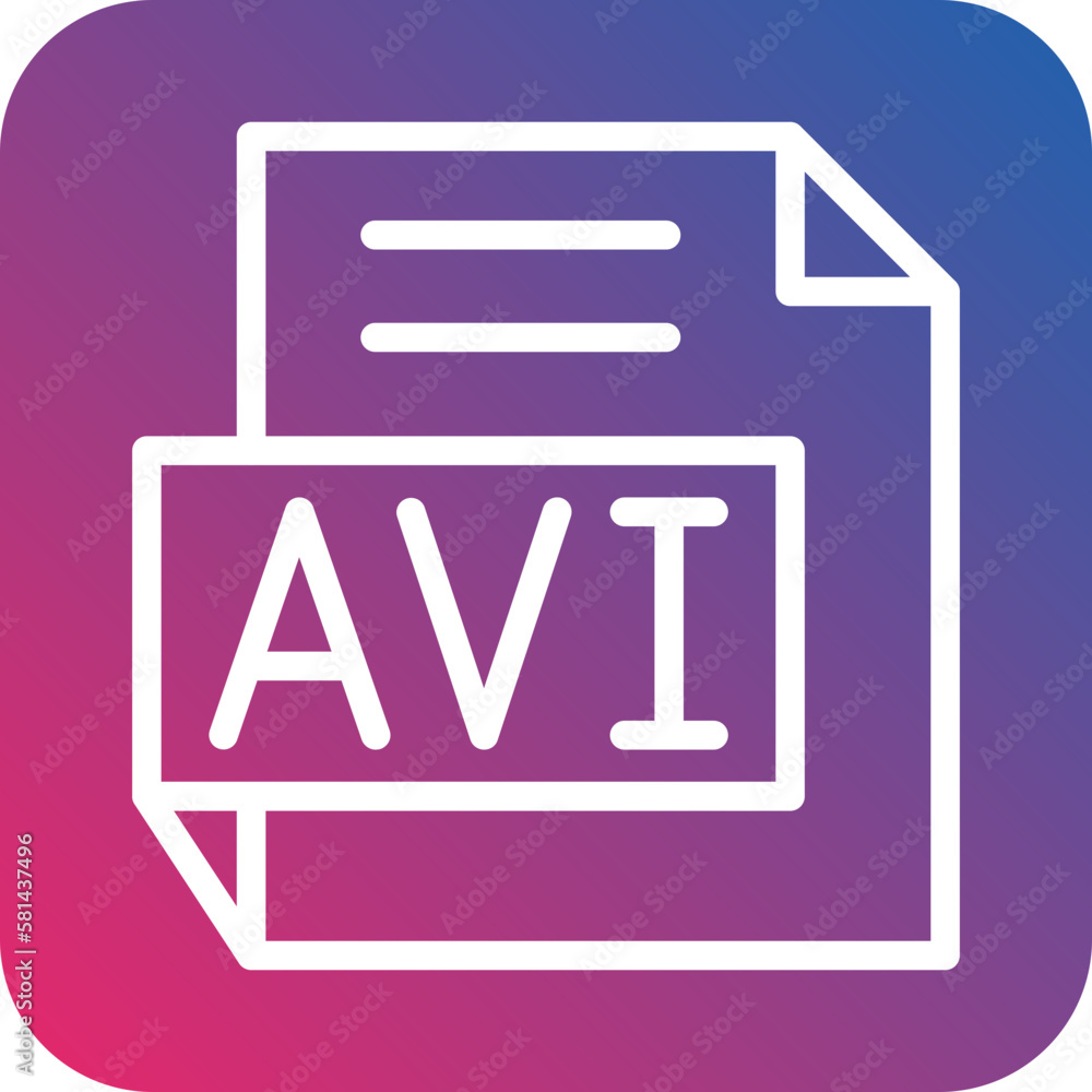Vector Design AVI Icon Style Vector Design AVI Icon Style